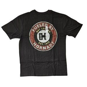 Hornady Gas Station Size L Tee Shirt Casual Tar Ammo Reloading Short Sleeve